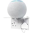 ALLICAVER Double Socket Shelf - Space-Saving Wall Holder for Smart Home Devices & Phones | Quick Install with Included Hardware | Perfect for Kitchen, Bedroom, or Anywhere You Need Extra Space