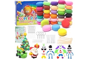 XSRGFEW Air Dry Clay, 36 Colors Modelling Clay Air Drying Clay with 5 Clay Tools, Soft Light Magic Clay with 5 Accessories, Arts and Crafts Set Best Gift for Adult Kids Boys Girls Age 3-12