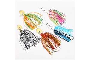 YIMINI 5 Stück 7g Chatterbait Kunstköder Set, Chatterbait Hecht Köder, Angeln Jig Spinner Set, Chatterbait Neuheit, Spinner Bait Shatter Bait, Für Barsch, Hecht, Forelle, Lachs Und Andere Raubfischköder