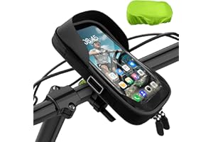 CNMTCCO Support Téléphone Etanche,Sacoche Vélo Guidon Cadre, Porte Téléphone Vélo VTT Trottinette Moto avec Housse de Pluie Rotation 360 Écran Tactile pour Smartphone 7 Pouces