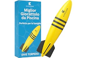 Khroom Torpedo Giocattolo da Piscina | Must Have per Le Vacanze | Razzo Che Scivola 10 Metri sotto l’Acqua | Gioco Passa-Sott'Acqua Torpedo da Tuffo/Scivolatore (Bee-Pedo)