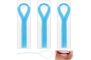 Huybaa Infila Filo Interdentale Da 150 Pezzi Infila Filo Interdentale per Pulizia Profonda per Apparecchi Ortodontici Ponti E Impianti (Confezione Da 3)