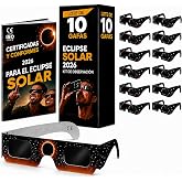 Solar Eclipse Glasses 12 August 2026 - ISO 12312-2 and CE - Pack of 10 | ISO 12312-2 certified, Sun Observation