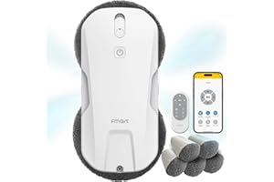 ‎FMART Fmart T11 Fensterputzroboter Automatisches Vier-Wege-Sprühsystem mit dreifachem Sicherheitssystem, intelligenter Navigation, Fernbedienung, für alle glatten Oberflächen, mit 10 Tüchern