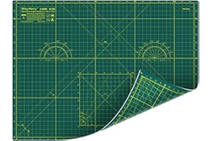 Shiny Merry Self Healing Cutting Mat A2 18"x24" – Double Sided 5-Ply Craft Mat for Sewing, Quilting, Fabric, Scrapbooking – Green/Green