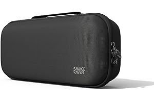 SAVAGE RAVEN by Skull & Co. Maxcarry Case for Nintendo Switch 2: Portable Hard Shell Protective Travel Carrying Case with Storage for NeoGrip and StandGrip, GripCase & Accessories (Black)