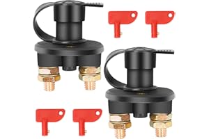Bolatus 2 Pièces Coupe Circuit Batterie 12v / 24V Interrupteur coupe Batterie ON/OFF Coupe-batterie de voiture pour Yacht Bateau Camion Bus Camping-Cars Voiture Moto