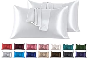 FARFALLAROSSA Set di 2 Federe in Raso 50 x 80 cm Grigio, Federa Cuscino Letto Morbida e Setosa al Tatto, Chiusura a Busta, Antiacaro e Ipoallergico, Protezione Capelli e Pelle & Antirughe