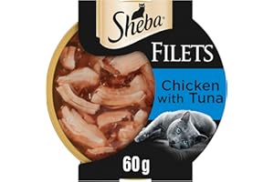 Sheba Fillets Cat Food Tray with Chicken and Tuna (MSC) in Gravy 2x16x60g