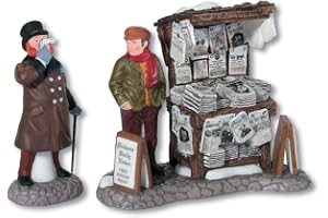 Department 56 Dickens' Village London - Set di 2 statuette per giornali, 8,1 cm