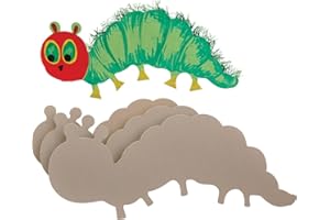 SPRINGBOARD SUPPLIES Springboard Giant Greyboard Caterpillar Shapes for Classroom Display - Pre-Cut Card Shapes - Classroom Decorations and School Supplies for Teachers - Arts and Crafts for Kids - 3-Pack - 62 x 21 cm
