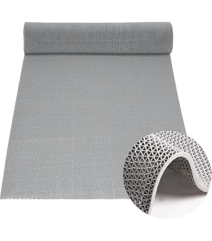 Tapis De Drainage Antidérapant Pour Extérieur/intérieur - 120x130cm, Gris, PVC Résistant (pour Salle De Bain, Cuisine, Piscine)