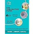 True-Ally Sublimation Paper Heat Transfer 8.5x11 inch A4 40 Sheets for Any Epson HP Canon Inkjet Printer with Sublimation Ink for Mug, T-Shirt, Light Fabric DIY 105 GSM (40 Sheets (A4-105 GSM))
