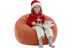 Nobildonna Silla puf para niños y Adultos, Solo Funda (sin Relleno) para Animales de Peluche, 110 x 89 cm