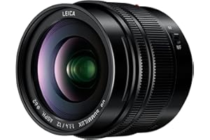 Panasonic LEICA 12mm F1.4 | Objectif à focale fixe H-X012E (Grand angle 12mm, Grande ouverture F1.4, equiv. 35mm : 24mm) Noir – Compatible monture Micro 4/3 Panasonic & Olympus