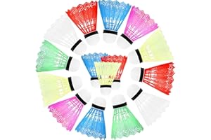 Simsky 16 Pezzi Palline da Badminton, Volani da Badminton, Set Palline per Volano, Colorate Durevole Badminton, per Interni, Sport all'aperto, Allenamento, Intrattenimento