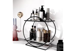 LZDMY Makeup Organiser 2 Tier, Skincare Storage Organiser for Dressing Table, Perfume Storage Holder Acrylic Display Stand, Cosmetics Toiletries Organizer for Bathroom