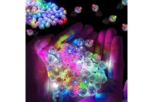 HIQE-FL 120 Stück Runde LED Ballons Lichter,Mini led Ballonlichter,Farbe Blinkend,LED Ballons Lichter,Halloween,Weihnachten,Geburtstagsfeiern,Hochzeitsdekoration