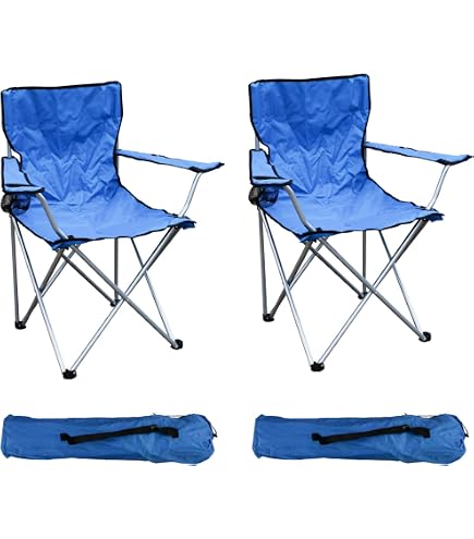 WILDROOTS Sedia Da Campeggio Basic Con Portabicchieri In Rete – Pieghevole, Tessuto Oxford 600D, Portata 130kg, Borsa Inclusa