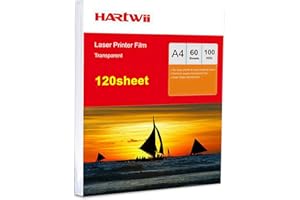 A4 OHP Film Overhead Projector Film - 120 Sheets Transparent Acetate Clear for Laser & Copier Printer Hartwii