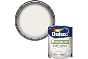 Dulux Quick Dry Satinwood Paint For Wood And Metal - Pure Brilliant White 750 ml