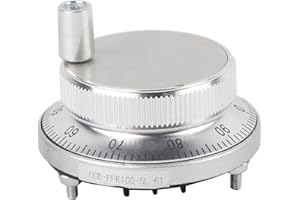 Oumefar 5V Electronic Hand Wheel with 6 Connections Manual Pulse Generator Milling Tubes Manual Control for CNC System (White)