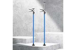 Ollewiellan 6x Deckenstütze, Montagestütze bis 50kg Tragkraft,Teleskopstützen bis 45°,Montagestütze 115-290cm,Einhandstütze für Wände, Decken,Stützen Höhenverstellbar,Deckenstützen aus Stahl