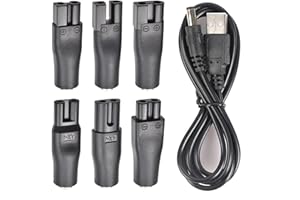 BAIWEIDUN Cable Cargador Universal 7PCS USB 5V Adaptador Corriente, Compatible para cortapelos eléctricos, cortabarbas, afeitadoras, Instrumentos de Belleza, lámparas de Escritorio, purificadores (1)