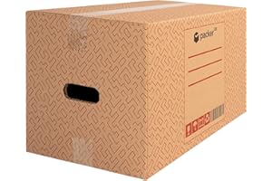 packer PRO Pack 10 Cajas Carton para Mudanzas y Almacenaje Ultra Resistentes con Asas 500x300x300mm