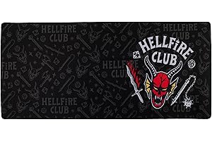 Cinereplicas Stranger Things - Alfombrilla de escritorio Hellfire Club - 80 * 35 cm - Licencia oficial