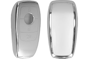 kwmobile Bilnyckelfodral kompatibelt med Smart Key (endast Keyless) Mercedes Benz - Silikonskal för bilnyckel - Matt silverfä