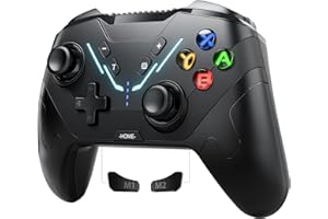 DISWOE UPGRADE Nuevo Mando Switch, Mando Inalámbrico para Switch/Switch2/OLED/Lite/PC con Luces, Efecto Hall, Mando PC Mando Pro con Wake Up/Programable/Doble Vibración/Turbo/Gyro Axis/Captura de Pantalla