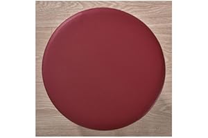 SWJ-SWJSSB 2 Pezzi Copri Sgabello Rotondo 30-48cm Fodera Sgabello Rotondo Impermeabile Tessuto Di Lusso, Estensibile Resistente Alle Rughe Lavabile Antipolvere Morbido E Durevole ( Color : Burgundy , Size : Set