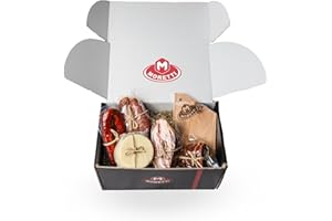 Moretti® Cesto Natalizio Artigianale con Salumi e Formaggi – Diverse Combinazioni - Perfetto per Regali di Natale 2025 – Include Omaggi (Cestino per Tagliere)