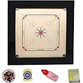JTC Superior Matte Finish Practice Carrom Board for Ser...