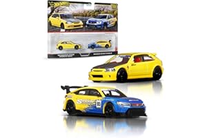 Hot Wheels Premium Car Culture Pack con dos vehículos a escala 1:64, parejas únicas, neumáticos Real Riders, chasis Metal/Metal, juguete para coleccionistas, JBL00