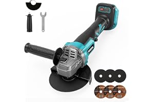 Batteridriven vinkelslip för Makita 18 V, borstlös 1200 W, 125 mm batteriflex med 3 hastigheter med 2 slipskivor 2 skivskilvo