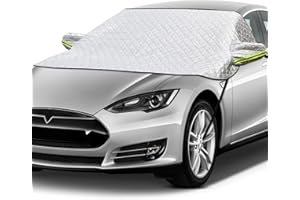 ihaspoko Copertura Parabrezza Auto, Copertura per Parabrezza Ghiaccio e Neve Protezione a tre Strati di Neve, Ghiaccio e Crema UV Copertura Antivento e Protezione Solare per Auto e SUV Compatti