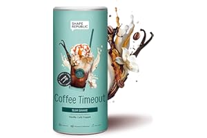 ‎SHAPE REPUBLIC SHAPE REPUBLIC Slim Shake Vanilla Frappuccino Mahlzeitersatz Shake - 14 Shakes pro Dose - Proteinreich, Glutenfrei - Diät Shakes zum Abnehmen