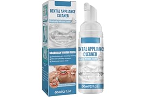 KOAHDE Limpiadoras para Dentaduras Postizas,Limpiadoras Para Ortodoncias y Férula Dental,Tabletas Limpiadoras de Retenedores,Limpieza Dentaduras Blanquear Dentaduras,Limpieza Dentaduras Elimina Manchas,60ML