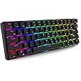Rk Royal Kludge 61 Usb Cable/Wireless Bluetooth 3.0RGB Lighting Led Backlight Mechanical Gaming Keyboar(Blue Switch) Rk61-01