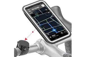 SHAPEHEART Innovazione francese, Porta cellulare bici con tasca magnetica staccabile, Porta telefono bici impermeabile, Universale, Supporto cellulare bici per manubrio, MTB