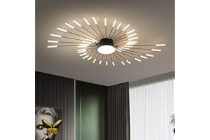 MINIFAIR Plafoniera moderna a LED 42+1 teste Lampadari neri semi-incasso Illuminazione a soffitto per camera da letto Soggiorno Cucina Sala da pranzo Ristorante