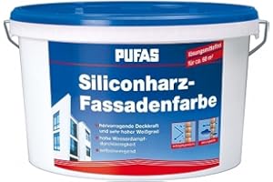 PUFAS Siliconharzfassadenfarbe 10,000 L, 231, Extra Weiß, 10 l (1er Pack)