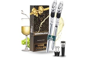 ‎OAKSEA OAKSEA 7-in-1 Weinkühlstab Weihnachtsgeschenke, Weinkühler Geschenke für Männer Frauen Weihnachten, Ideales Adventskalender Geschenk für Weinliebhaber, Flaschenkühler Wein-Zubehör Wichtelgeschenke