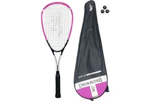 Browning NanoTec Pink Squash Racket + 3 Balls