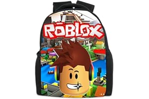 Bonamana Roblox 3D Printed School Backpack With Big Pockets for Kids, Children's Backpacks Book Bags Kids School Bag (Blue)