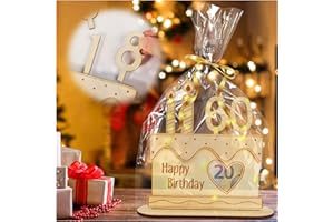 PACKRA Geldgeschenke Geburtstag Frau Mann, Geburtstag Geschenk Holz für 18 30 40 50 60 70 80 90 Jahre, Geldgeschenk 70. Geburtstag Frau, 50 Geburtstag Geldgeschenk, Holz Schild Gästebuch DIY Selber Machen