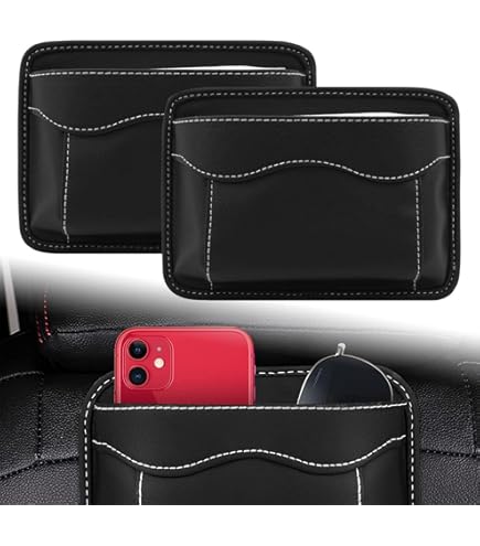 Organiseur LatéRal Pour SièGe De Voiture, 2 Packs Poche LatéRale De La
