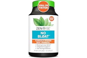 ZENWISE HEALTH Zenwise No Bloat - Digestive Enzymes Probiotics - 60 Count